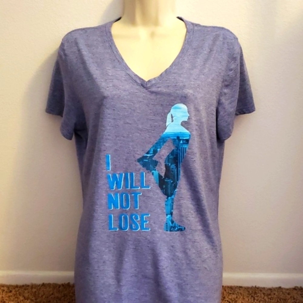 Danskin Large Semi-fitted "I Will Not Lose" TShirt - Picture 1 of 6